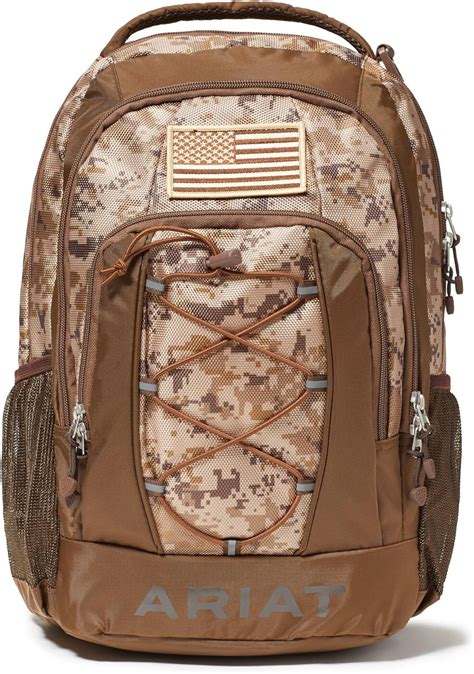 ARIAT Tan/Brown Camo Backpack .